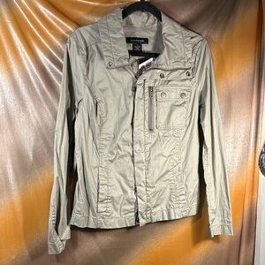 Calvin Klein jeans 90’s style‎ Light Gray/taupe Jacket size m. Box S